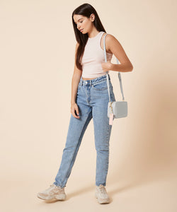 Boutique structured cross body bag | black