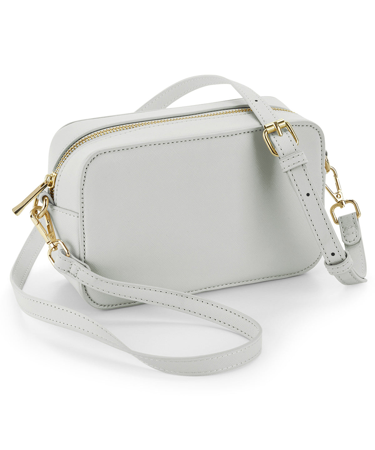Boutique structured cross body bag | soft grey