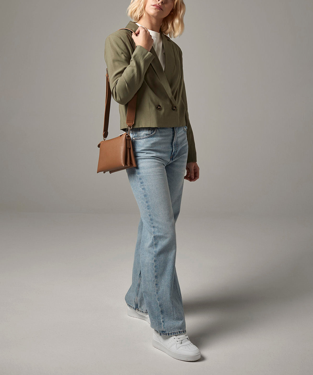 Boutique soft cross-body bag | tan