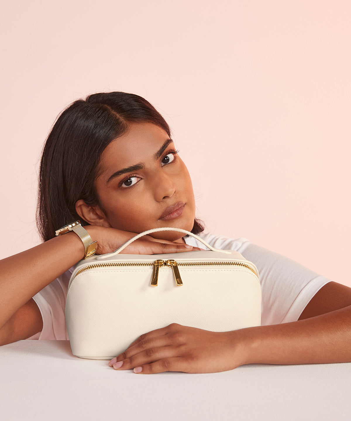 Boutique open flat accessory case | sage green