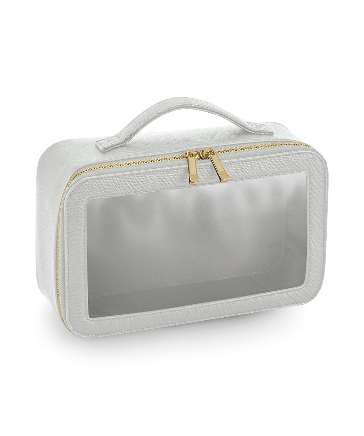 Boutique clear window travel case | soft grey