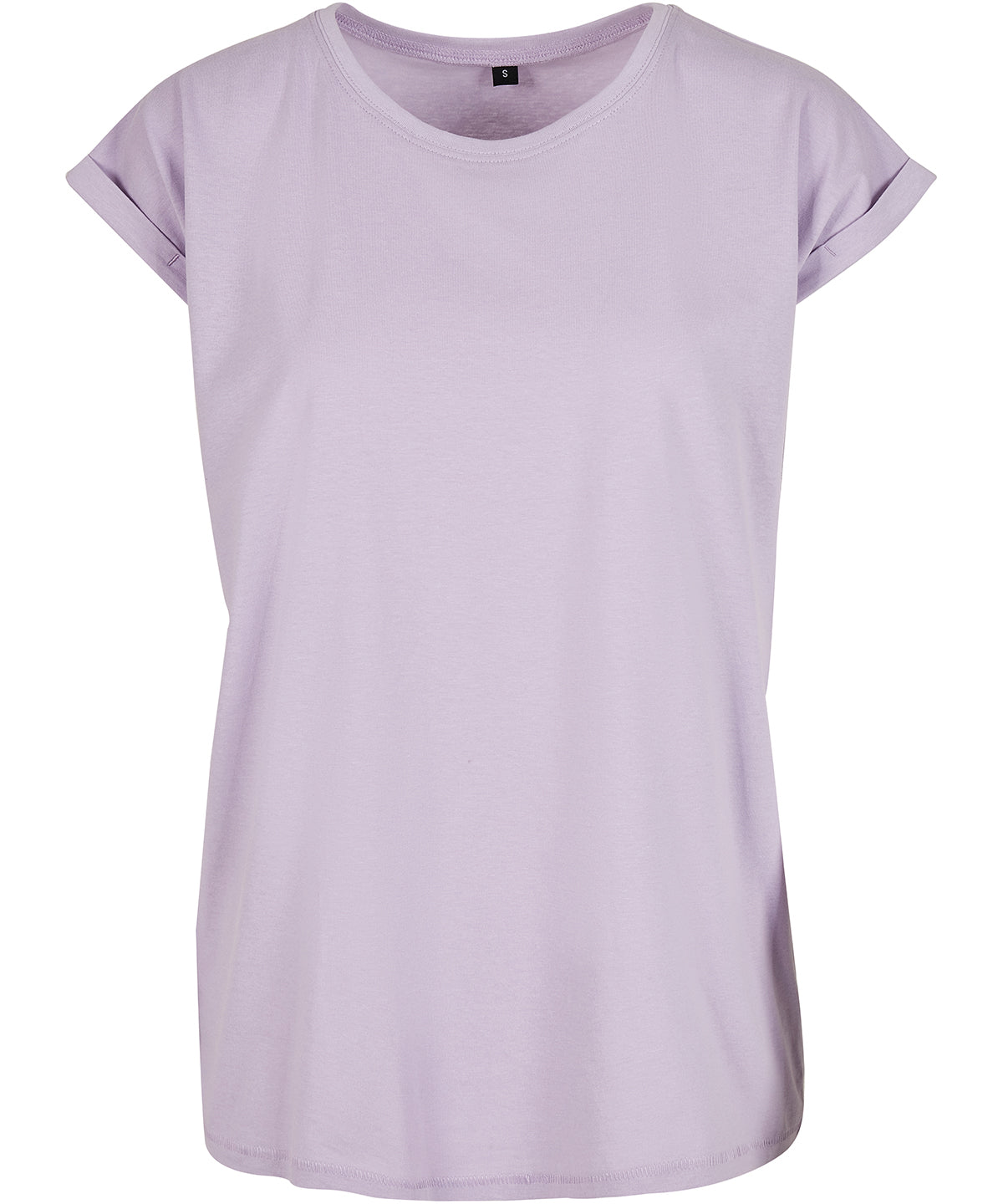 Womens extended shoulder tee | lilac