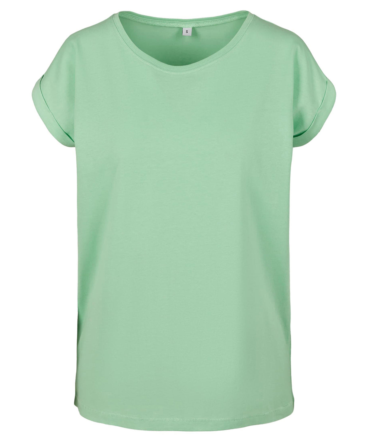 Womens extended shoulder tee | neo mint