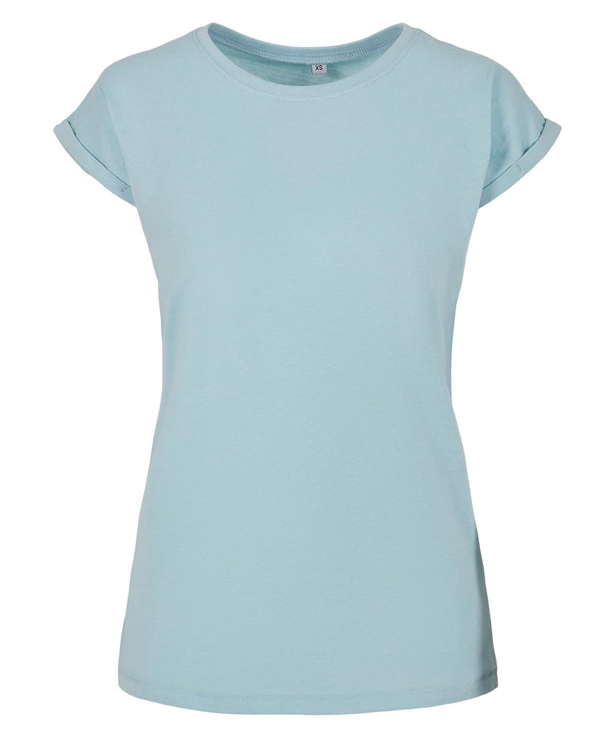 Womens extended shoulder tee | ocean blue