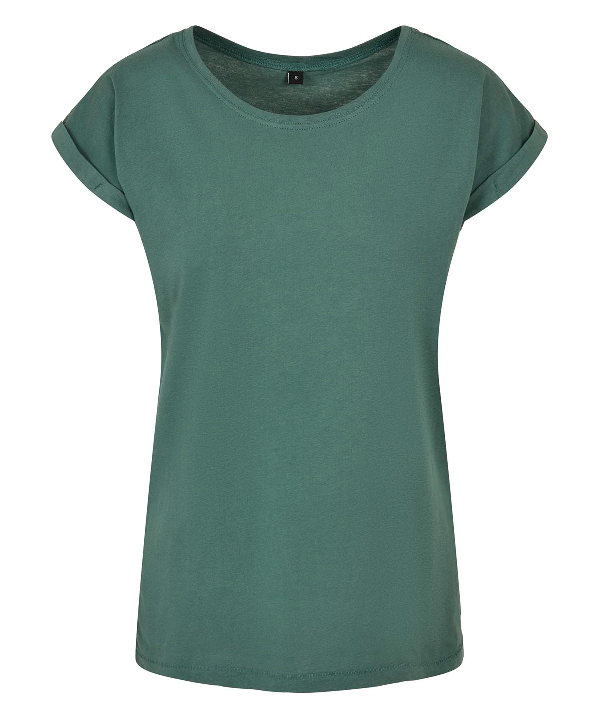 Womens extended shoulder tee | pale leaf