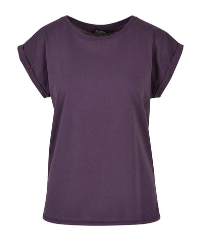 Womens extended shoulder tee | purple night