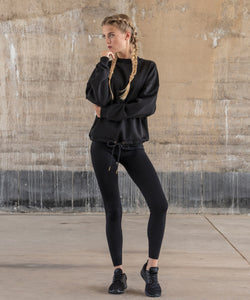 Womens oversize crew neck | black
