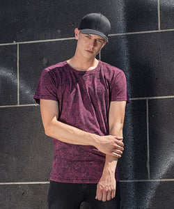 Acid washed tee | grey/black