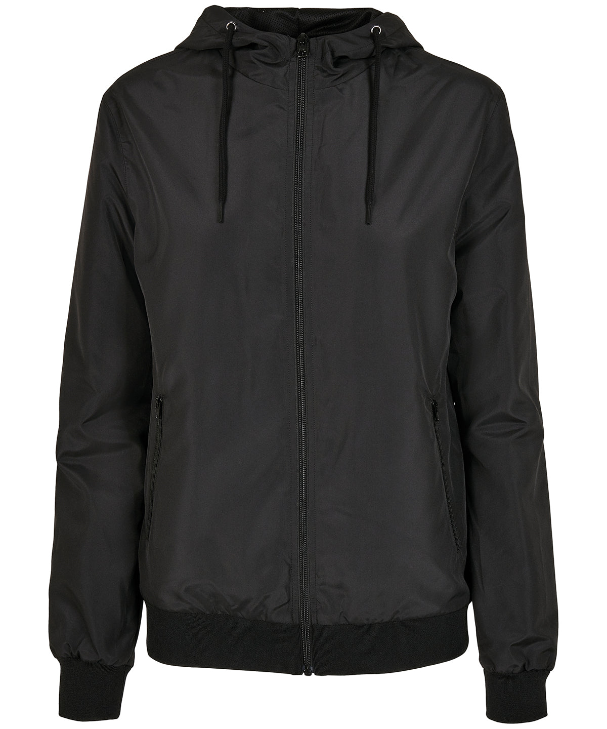 Womens recycled windrunner | black/black