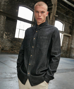 Denim shirt | black washed