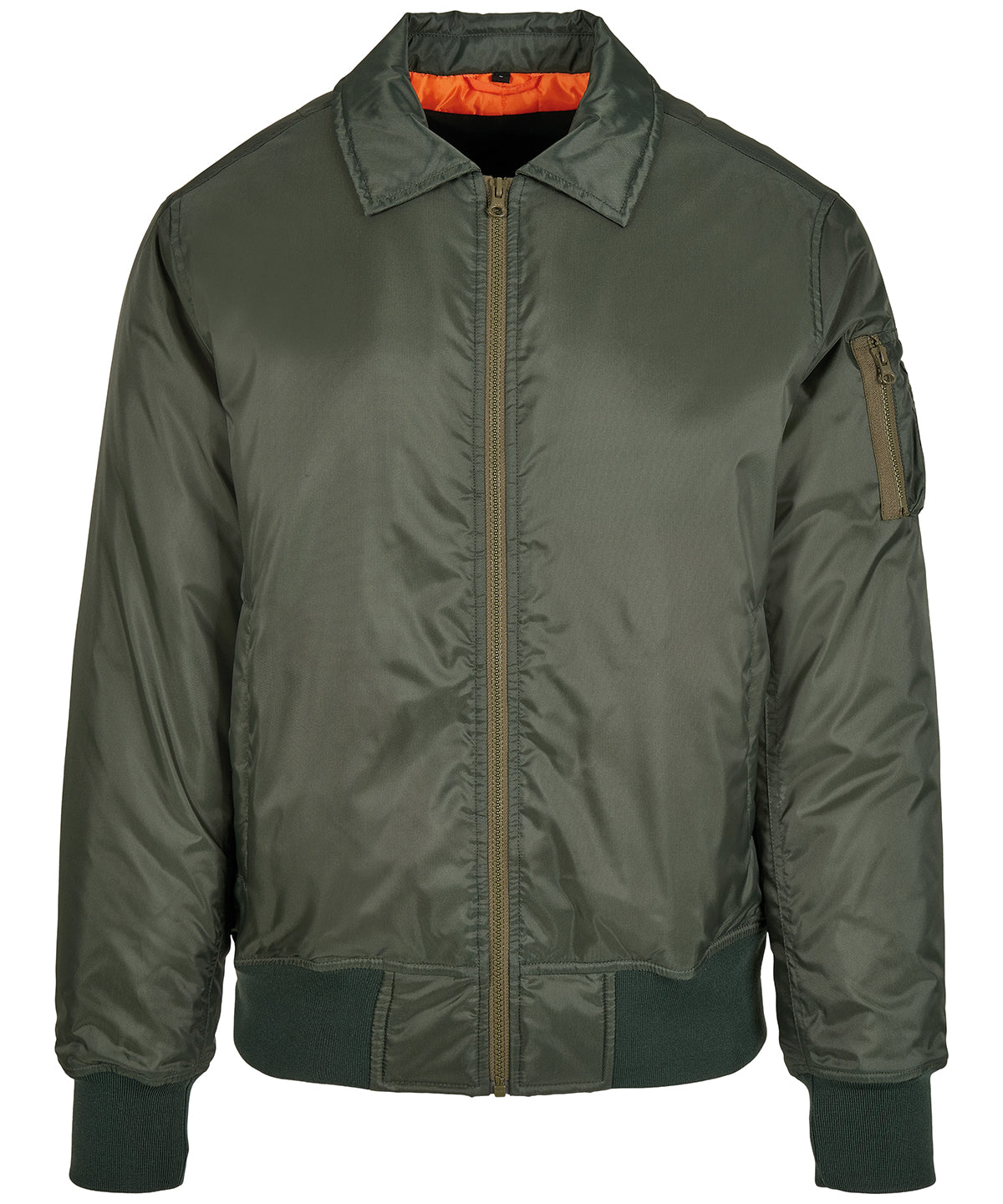 Collar bomber jacket | dark olive