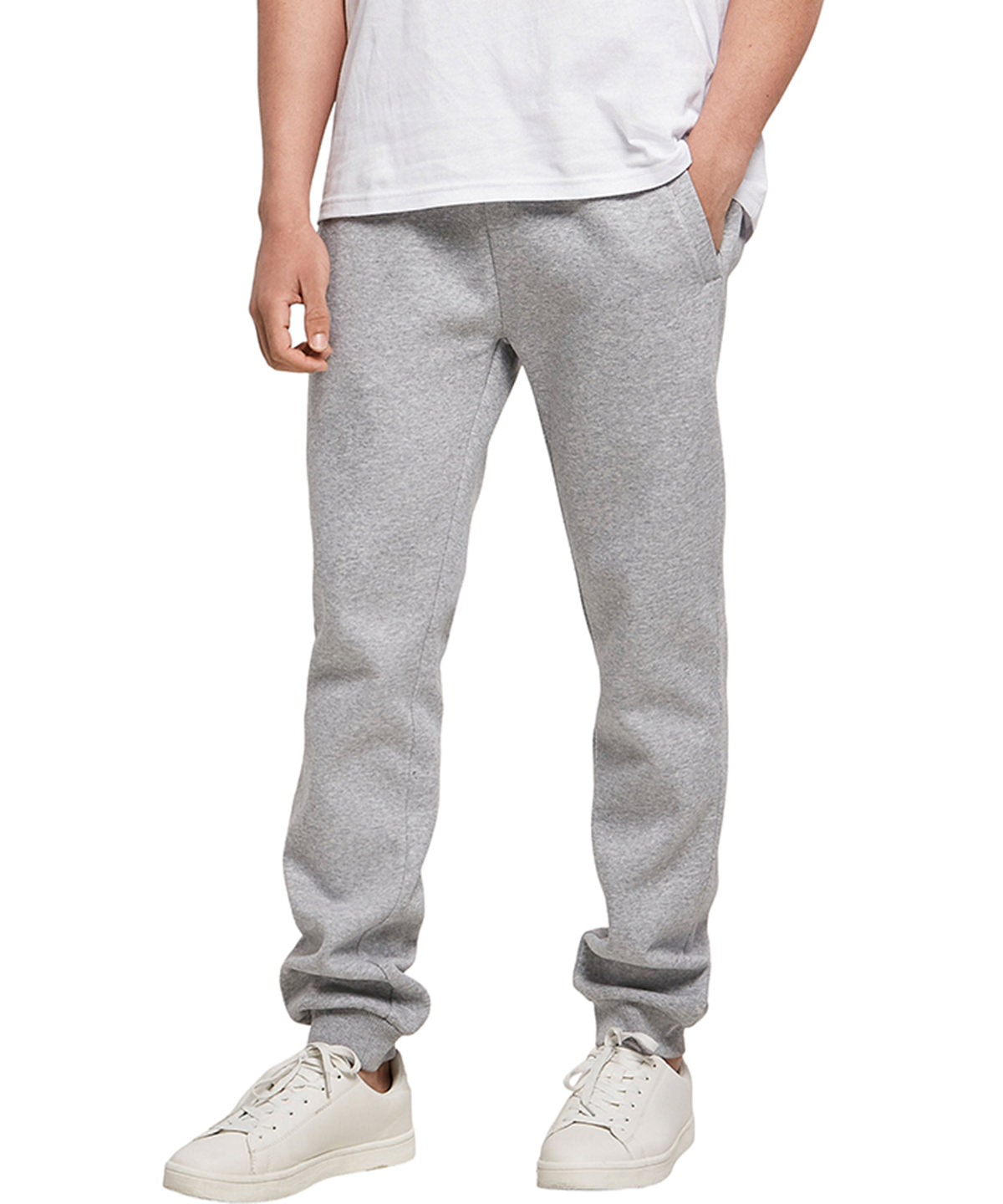 Organic basic sweatpants | heather grey
