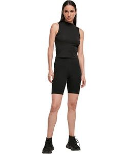 Womens high waist cycle shorts | black