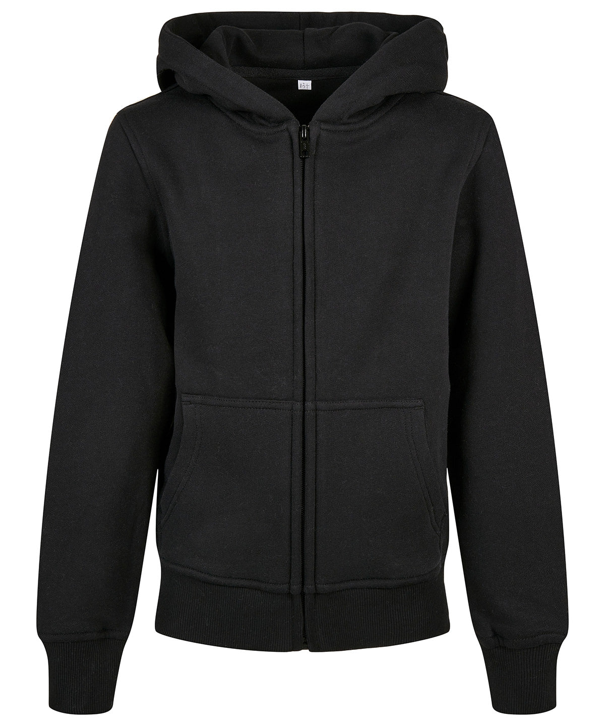 Organic kids basic zip hoodie | Black