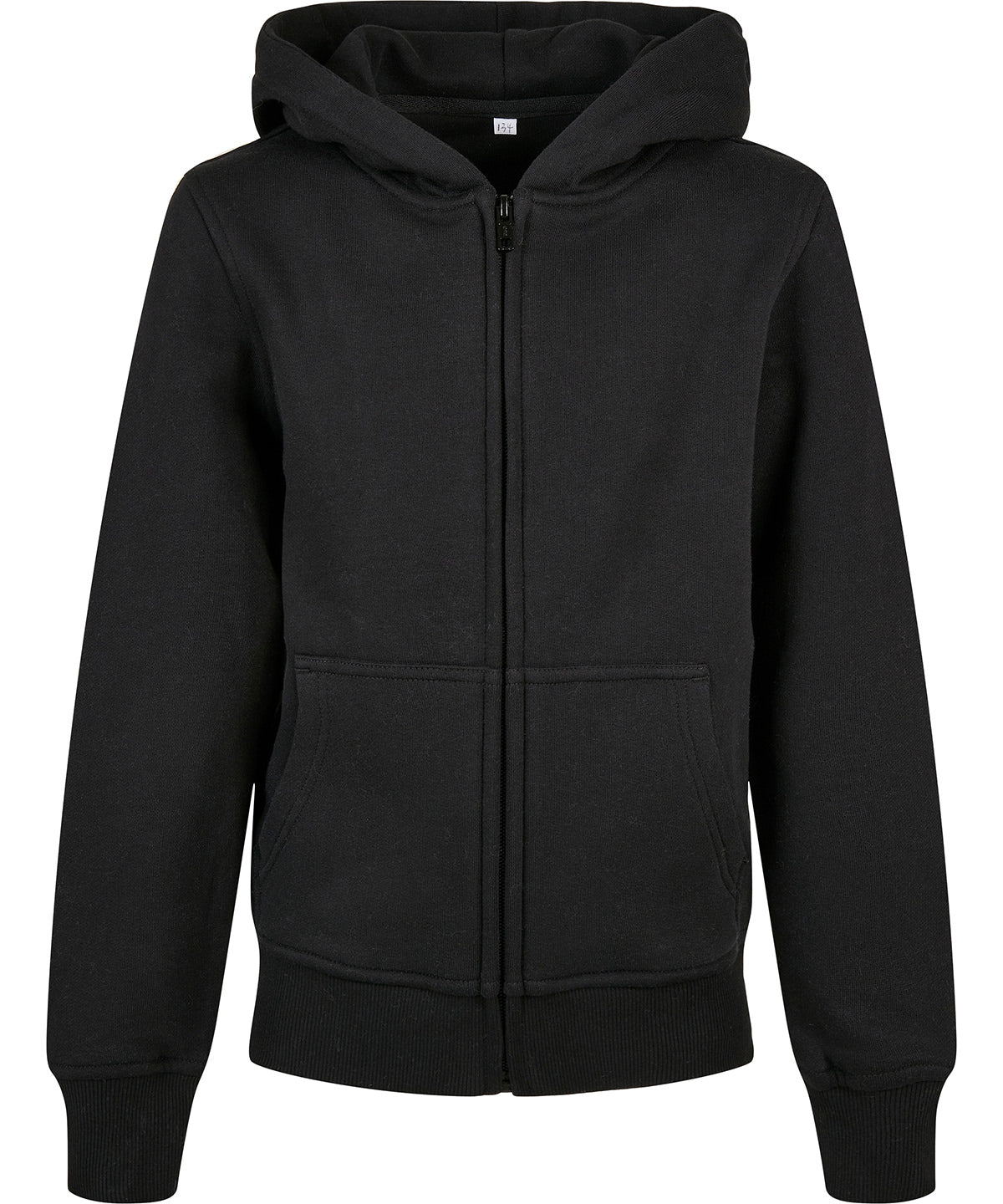 Organic kids basic zip hoodie | black