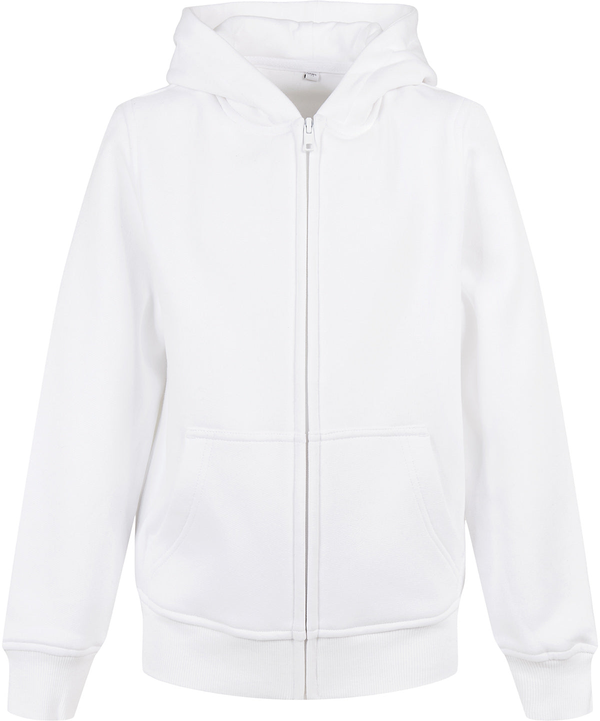 Organic kids basic zip hoodie | white
