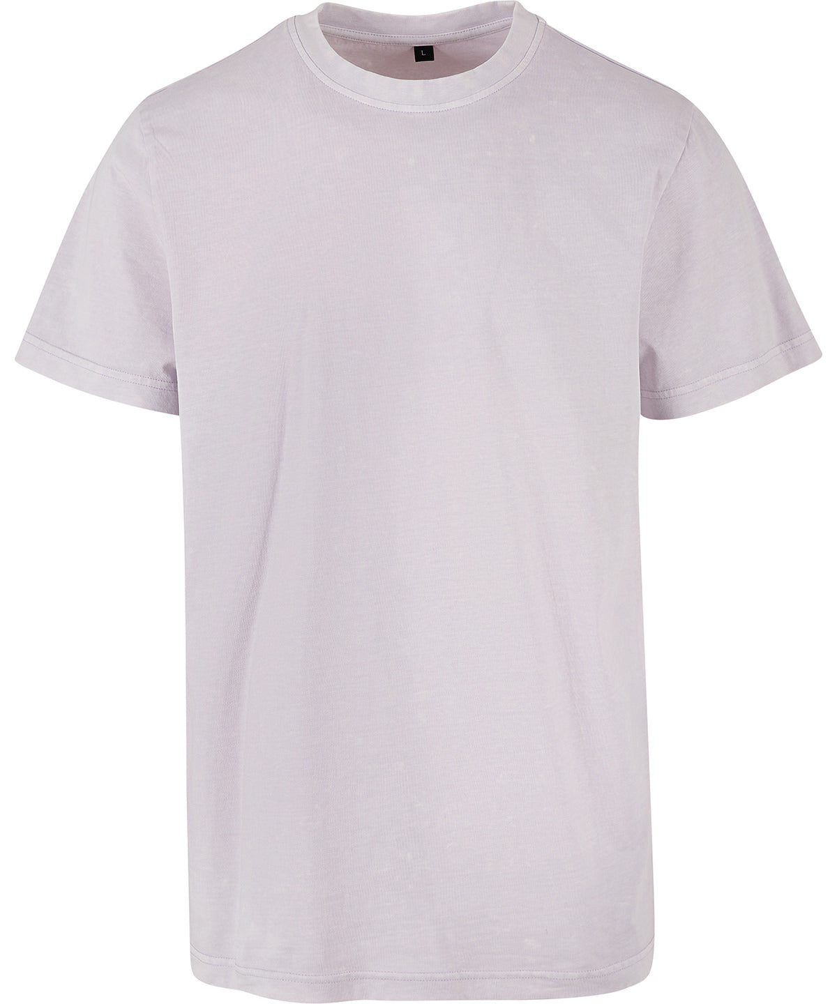 Acid washed round neck tee | soft lilac