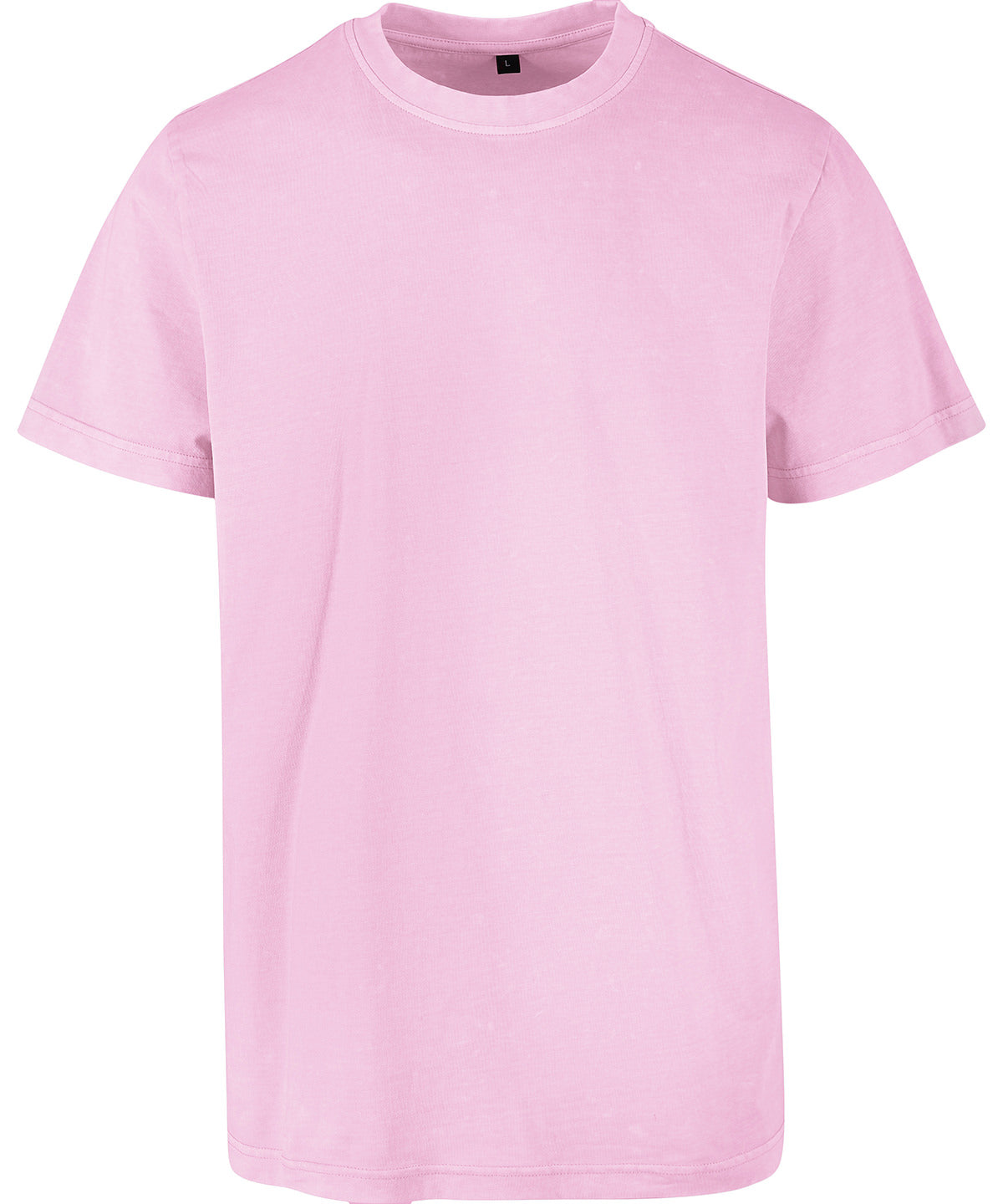 Acid washed round neck tee | Soft Pink