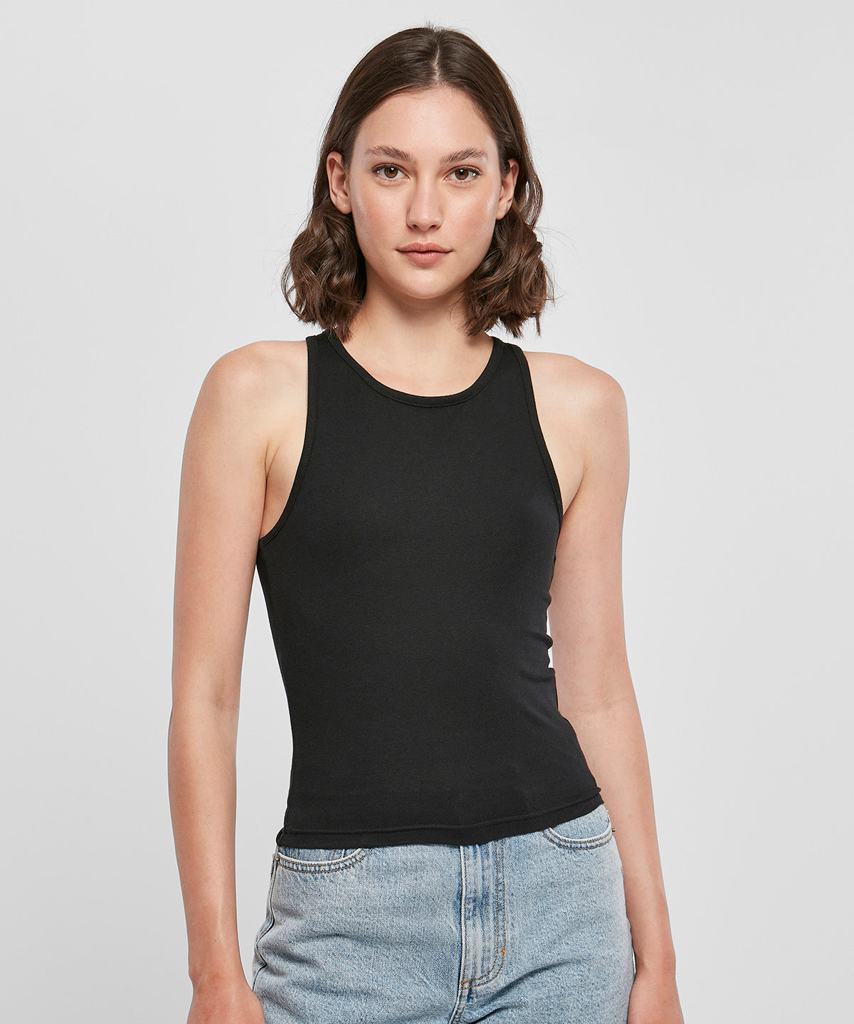 Womens racerback top | soft yellow