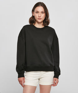 Womens oversized crew neck sweatshirt | black