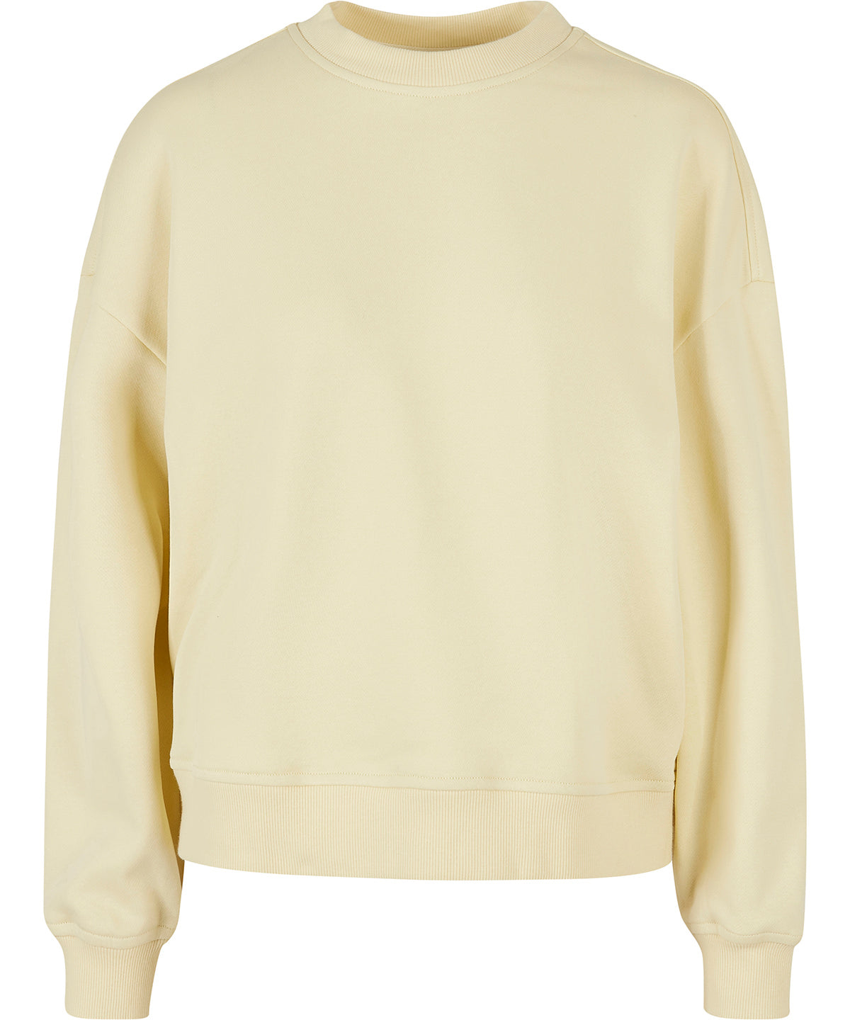 Womens oversized crew neck sweatshirt | soft yellow