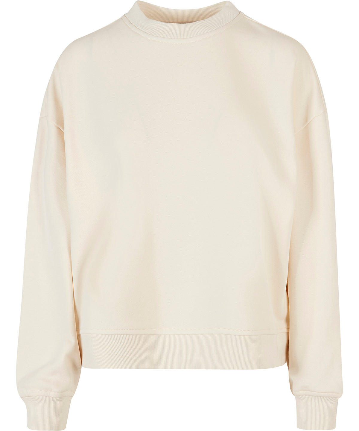 Womens oversized crew neck sweatshirt | white sand