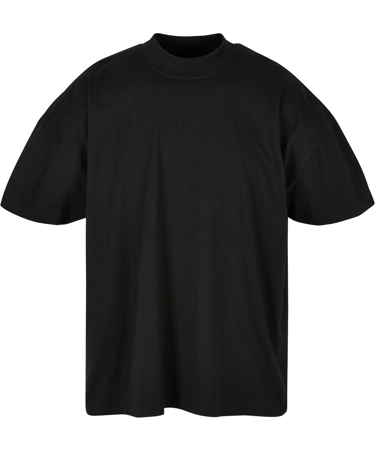 Oversized mock neck tee | Black