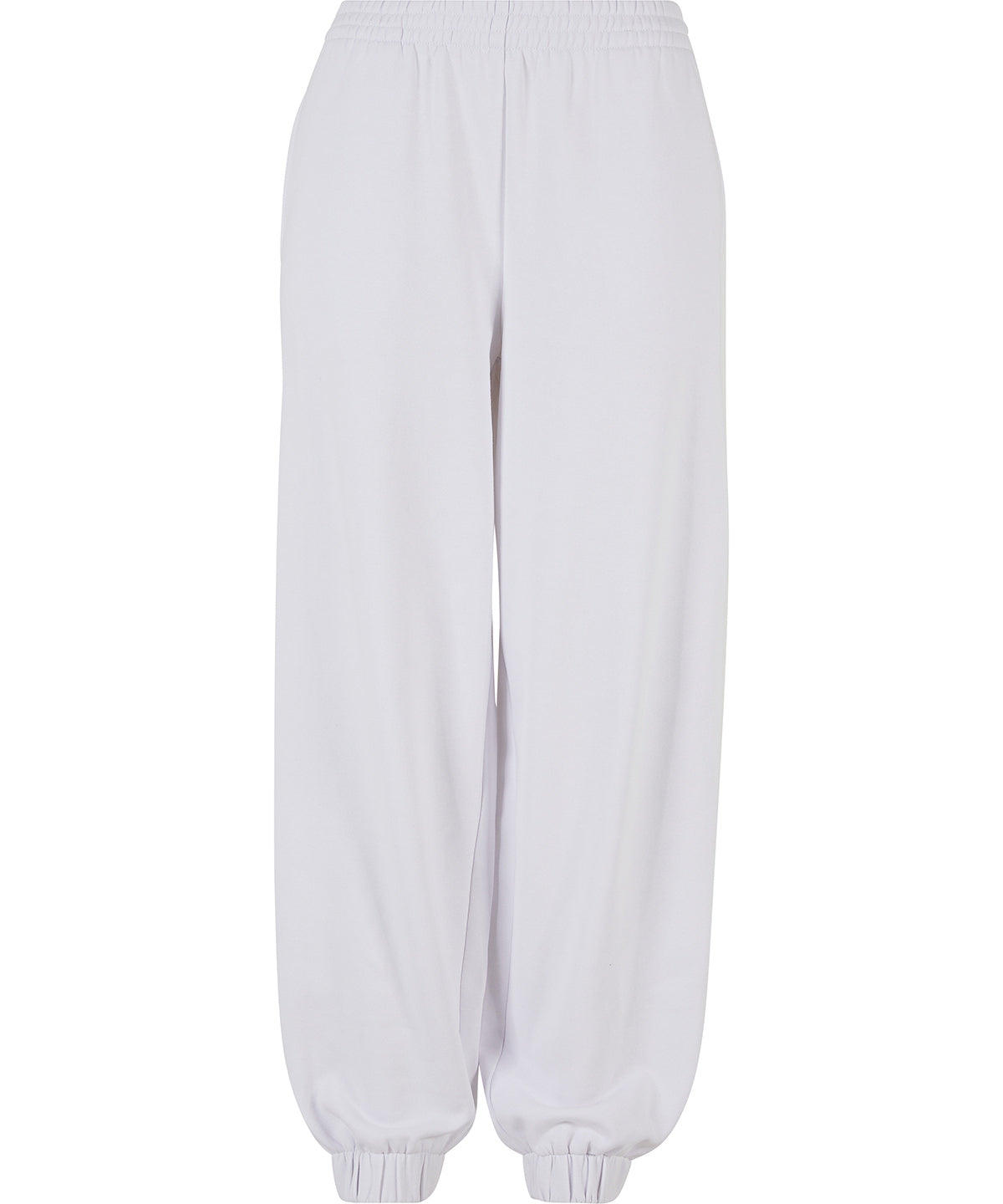 Womens high waist balloon sweatpants | white