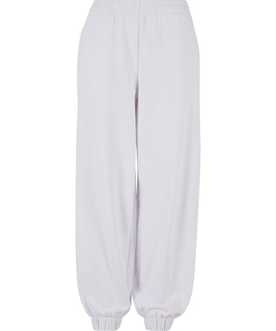 Womens high waist balloon sweatpants | white
