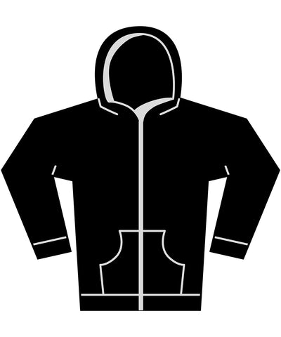 Vintage heavy zip hoodie | black