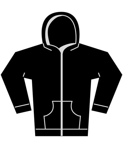 Womens vintage heavy zip hoodie | black
