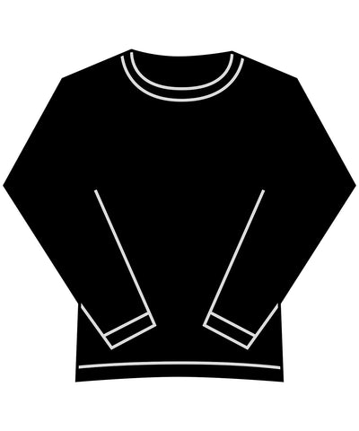 Womens vintage heavy crew neck | black