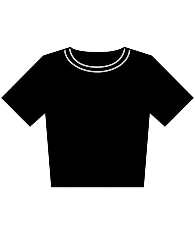Womens vintage cropped tee | black