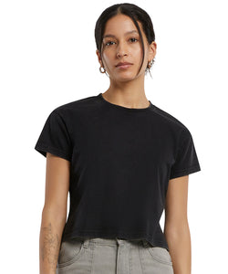 Womens vintage cropped tee | black