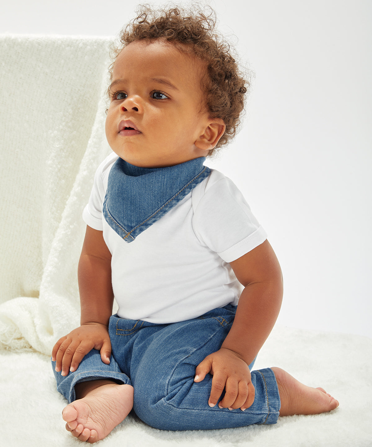 Baby Rocks denim bandana bib | organic denim