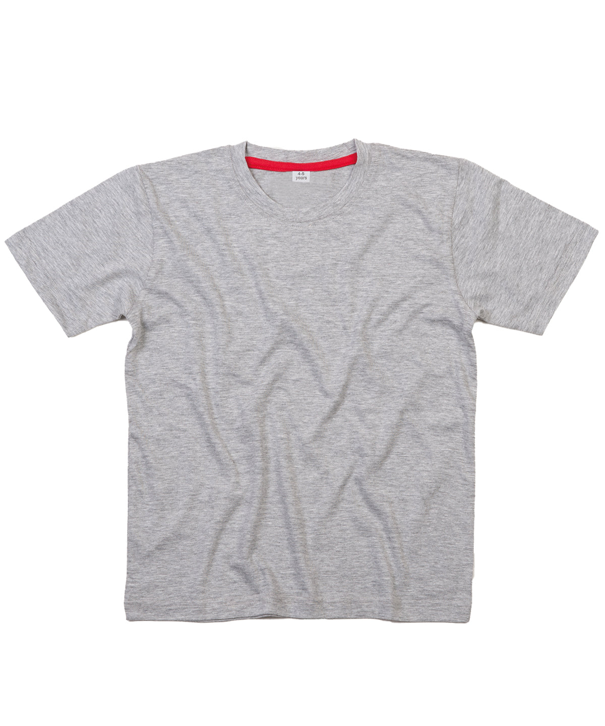 Kids supersoft T | heather grey melange/red