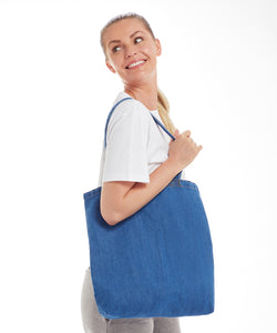 Denim tote bag | denim blue