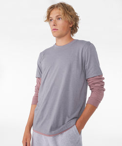 Unisex heather CVC short sleeve t-shirt | black heather