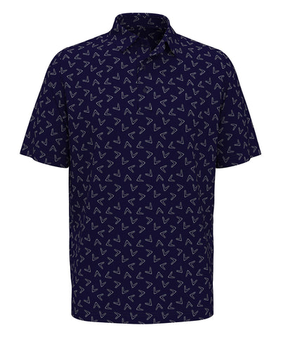 All-over large chev printed polo | peacoat