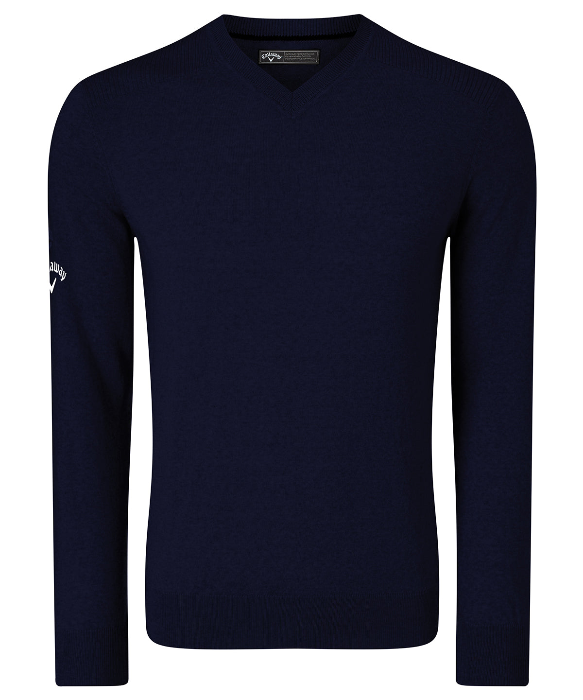 Ribbed v-neck Merino sweater | dark navy (peacoat navy)
