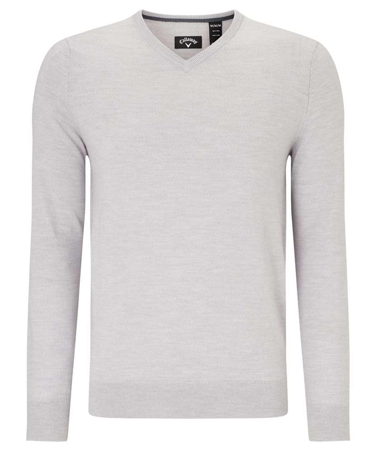 Ribbed v-neck Merino sweater | pearl blue