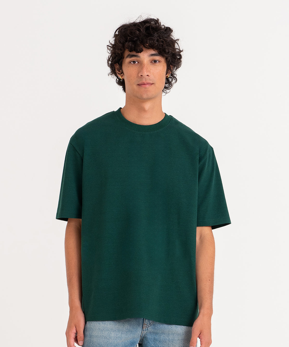 Arrow recycled heavy oversized tee | black