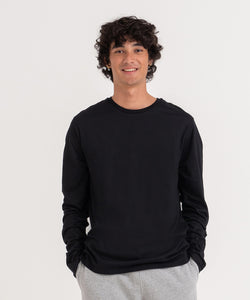 Erawan organic long-sleeve tee | jet black