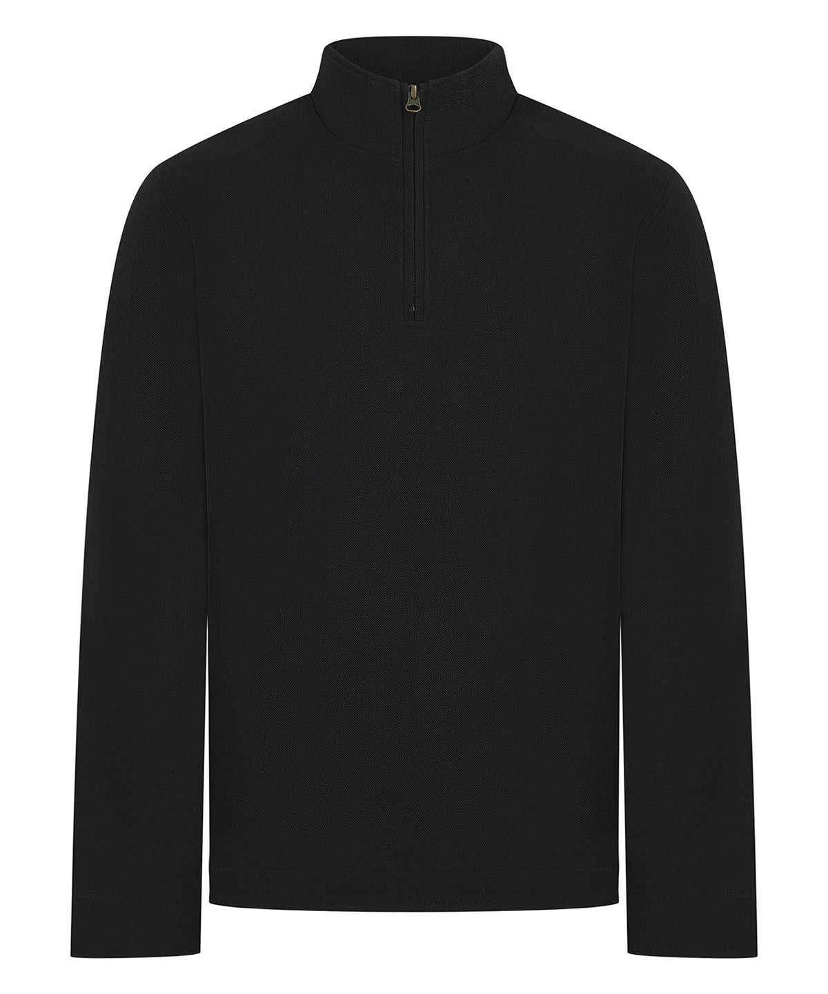 Premium piqu 1/4-zip top | black