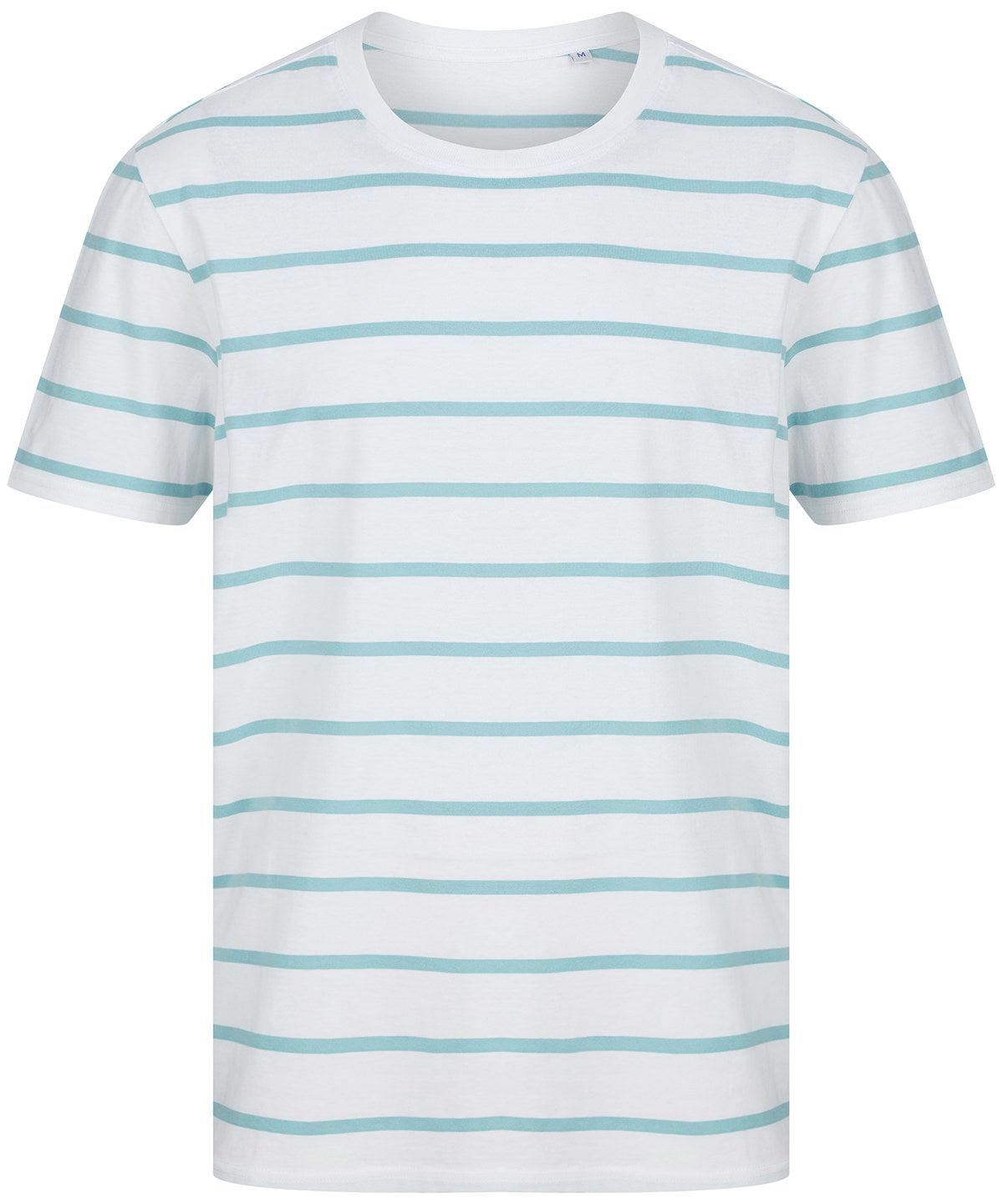 Striped T | white/duck egg