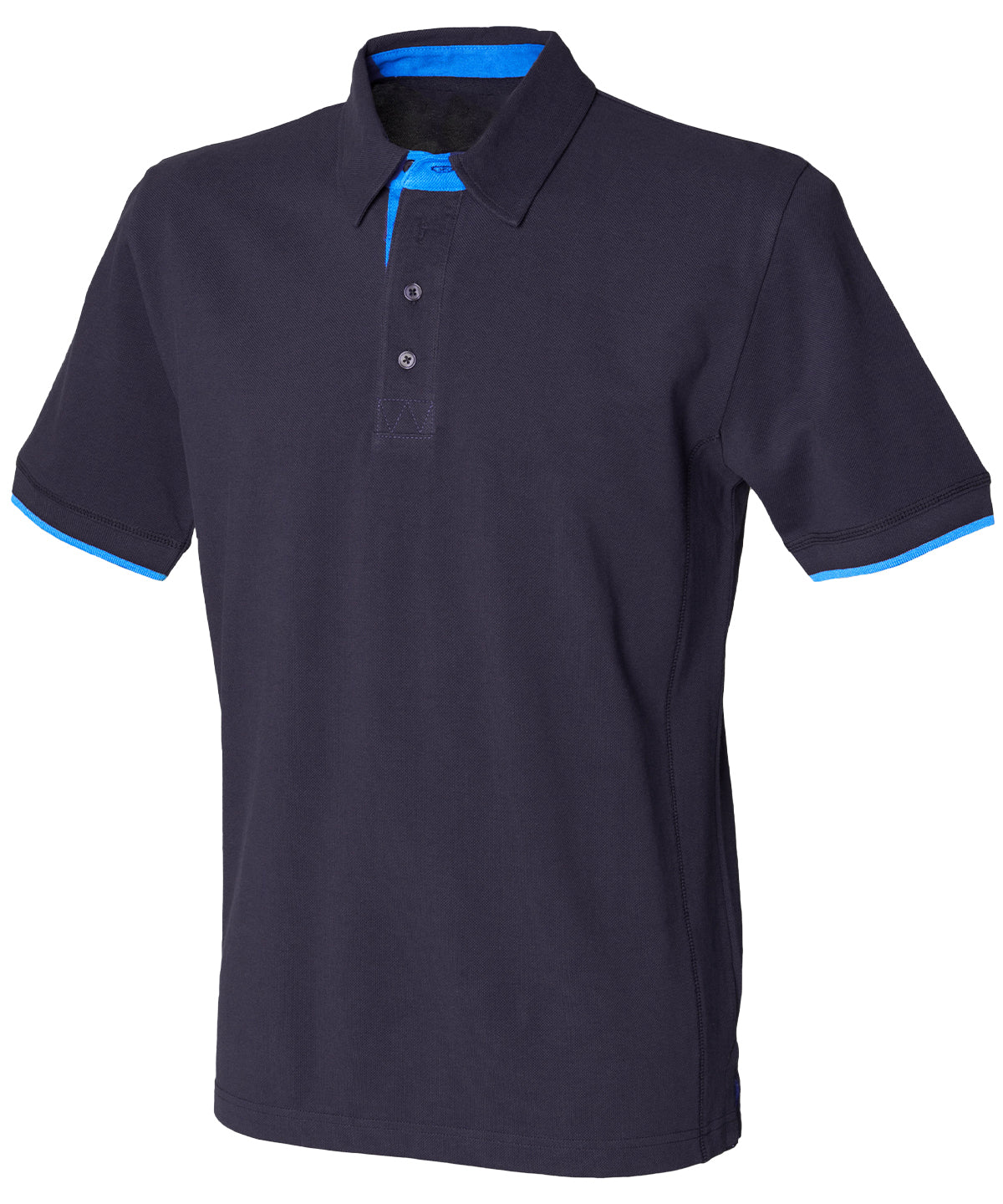 Contrast piqu polo shirt | navy/marine