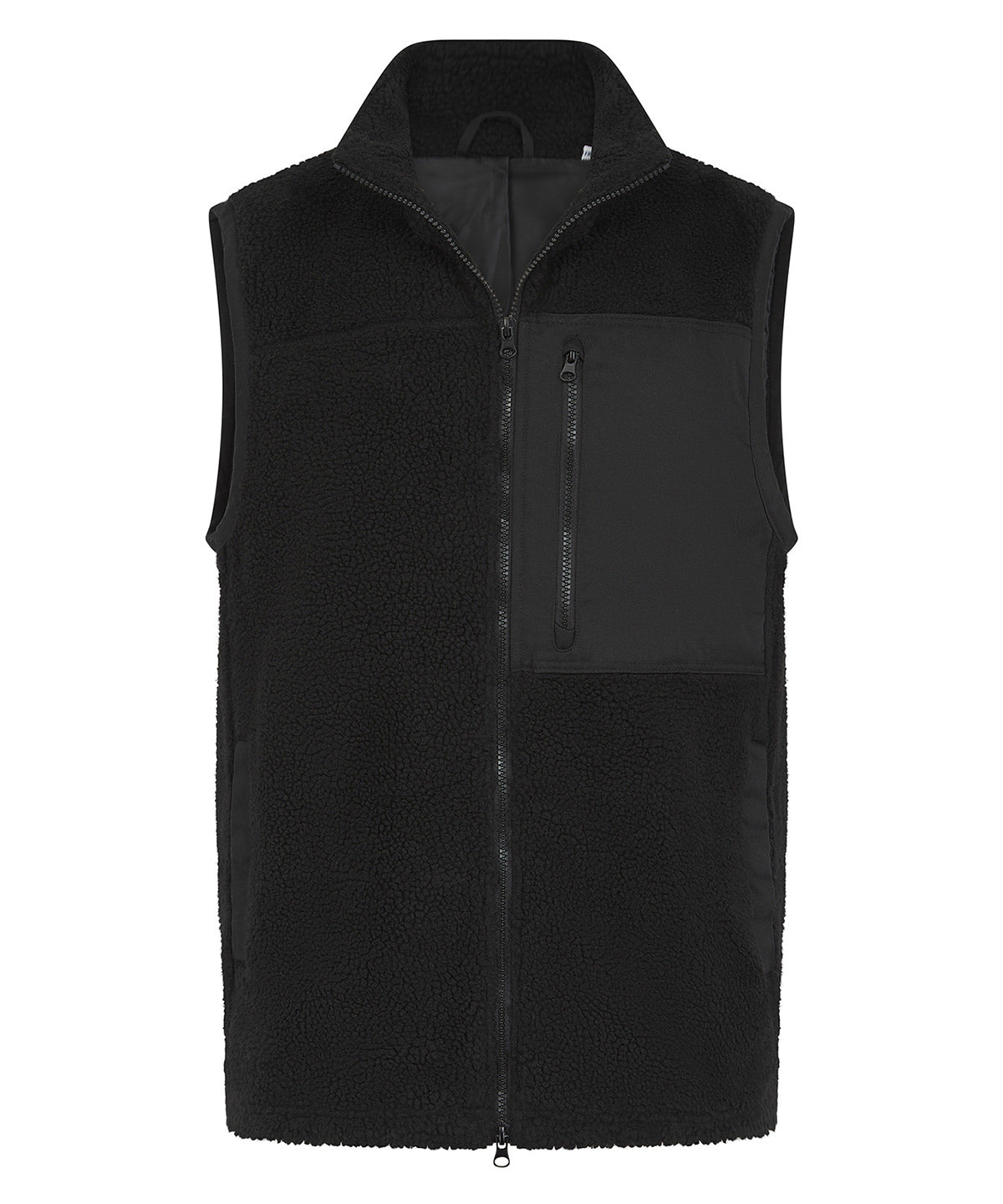 Recycled sherpa gilet | black