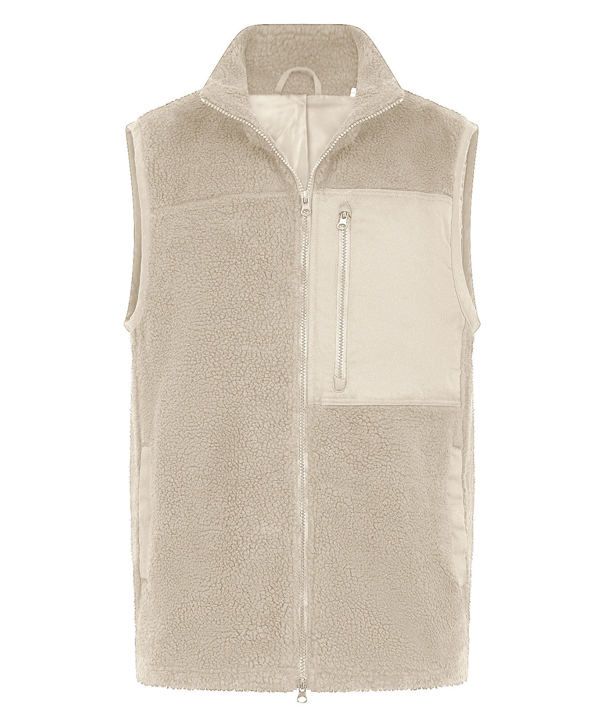 Recycled sherpa gilet | natural