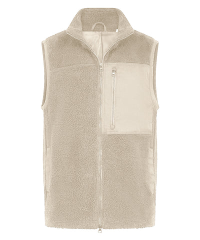 Recycled sherpa gilet | natural