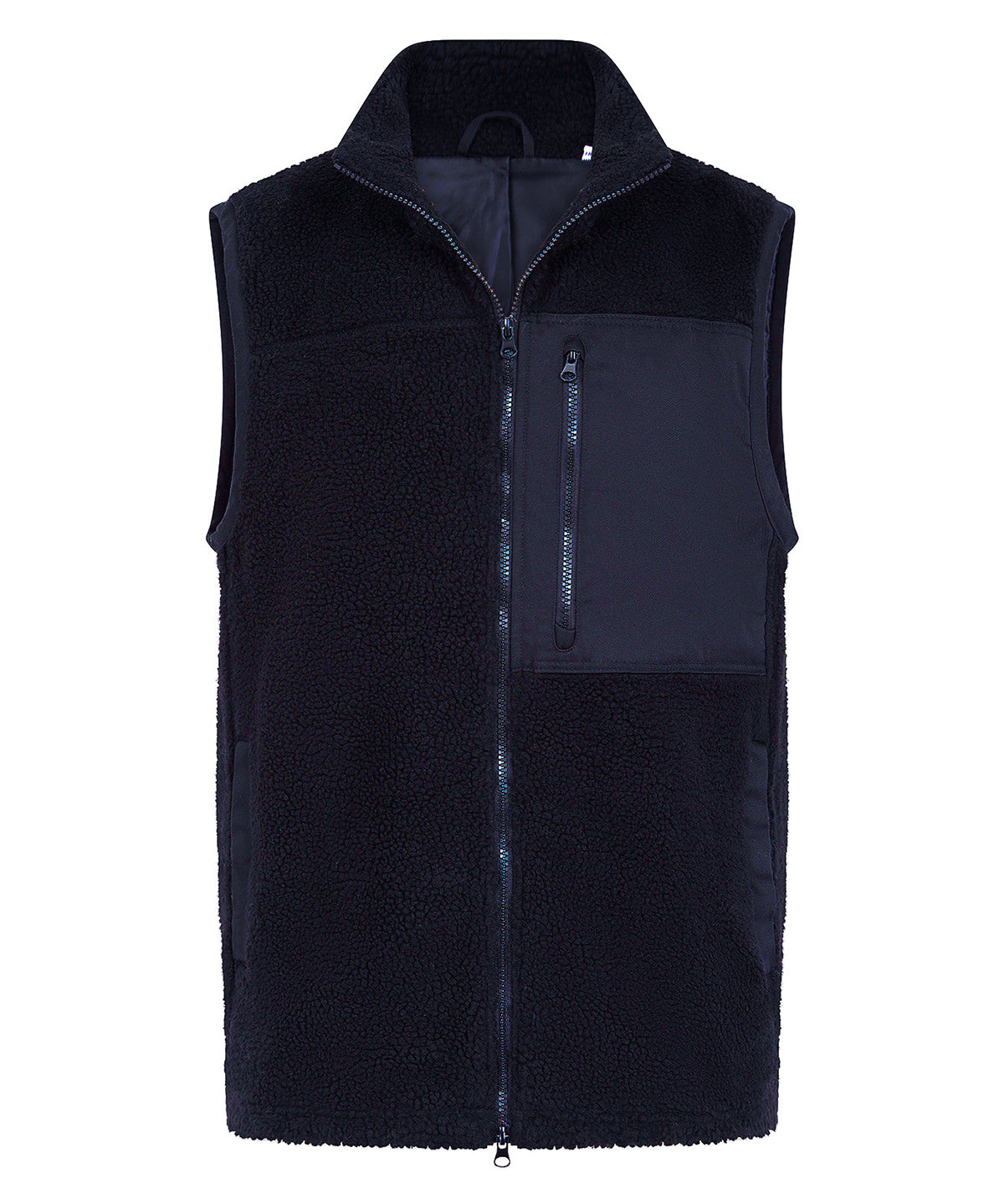 Recycled sherpa gilet | navy